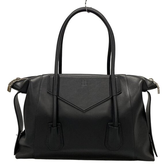 GIVENCHY Medium Antigona soft lock bag 001 Black Leather 691-060325 - Picture 2 of 14